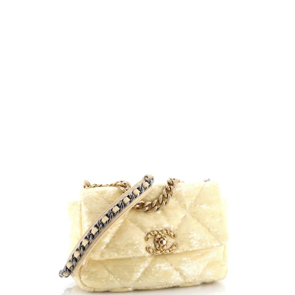 Chanel 19 Flap Bag Quilted Sequins #211363C49B - Picture 3 of 8